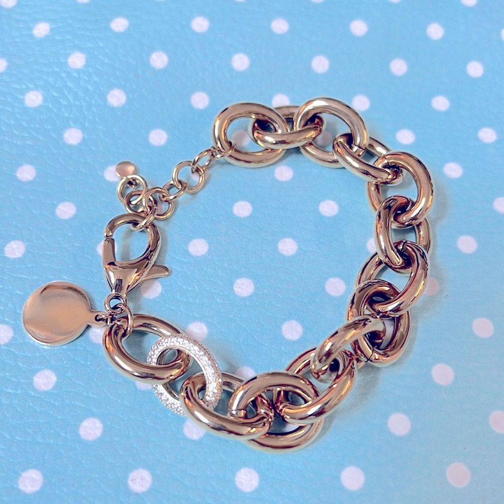 Chunky Chain Gold Bracelet New 7in